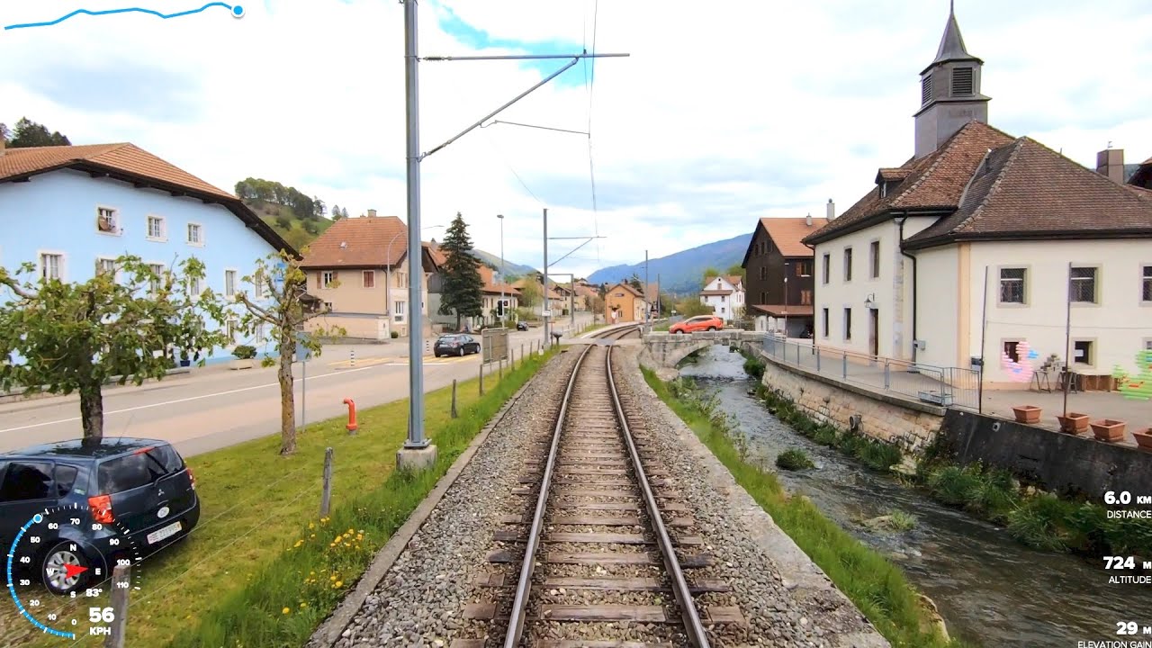★ 🇨🇭Scenic cab ride Sonceboz-Sombeval - Moutier - Solothurn, Switzerland [05.2019]