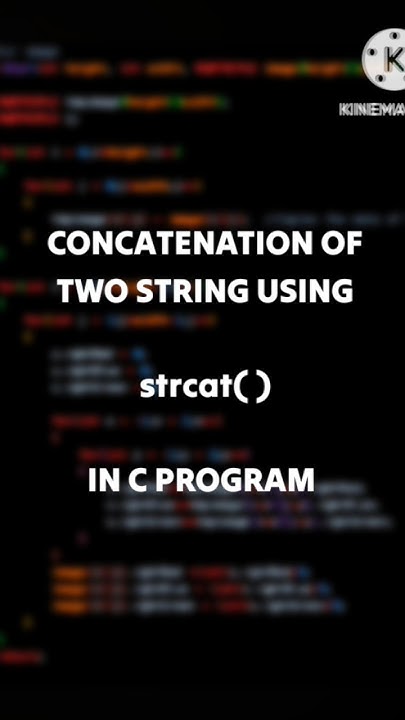 Concatenation of 2 strings Using strcat( ) function #cprogramming # ...