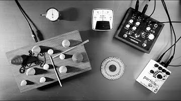 Piezo Wood Block Forest - Handmade Sound Sculpture - Creating Electronic Sounds With Effect Pedals