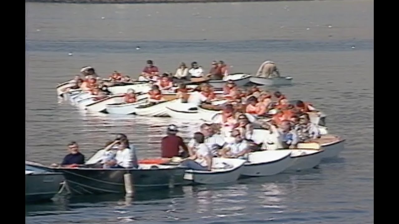 Jack Lalanne pulls 70 boats swimming YouTube