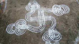 Beautiful Line Kolam Designs Kolam And Designs Simple Line Kolam Four Line Kolam