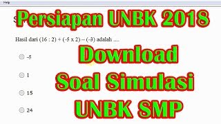 Soal-soal simulasi latihan unbk smp ...