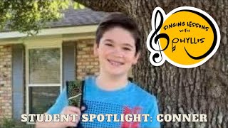 Singing Lessons With Phyllis Student Spotlight Conner