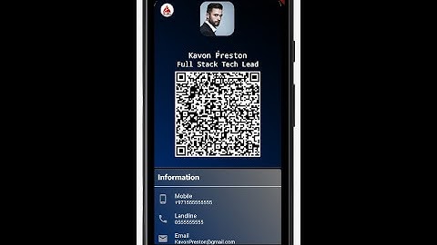 Android QR Scanner Business Card mobile app using flutter #flutter #android #qrcode #qrscanner