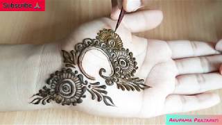 Easy Mehndi Designs! Very easy, simple, new and trendy mehndi design for front hands! au henńe