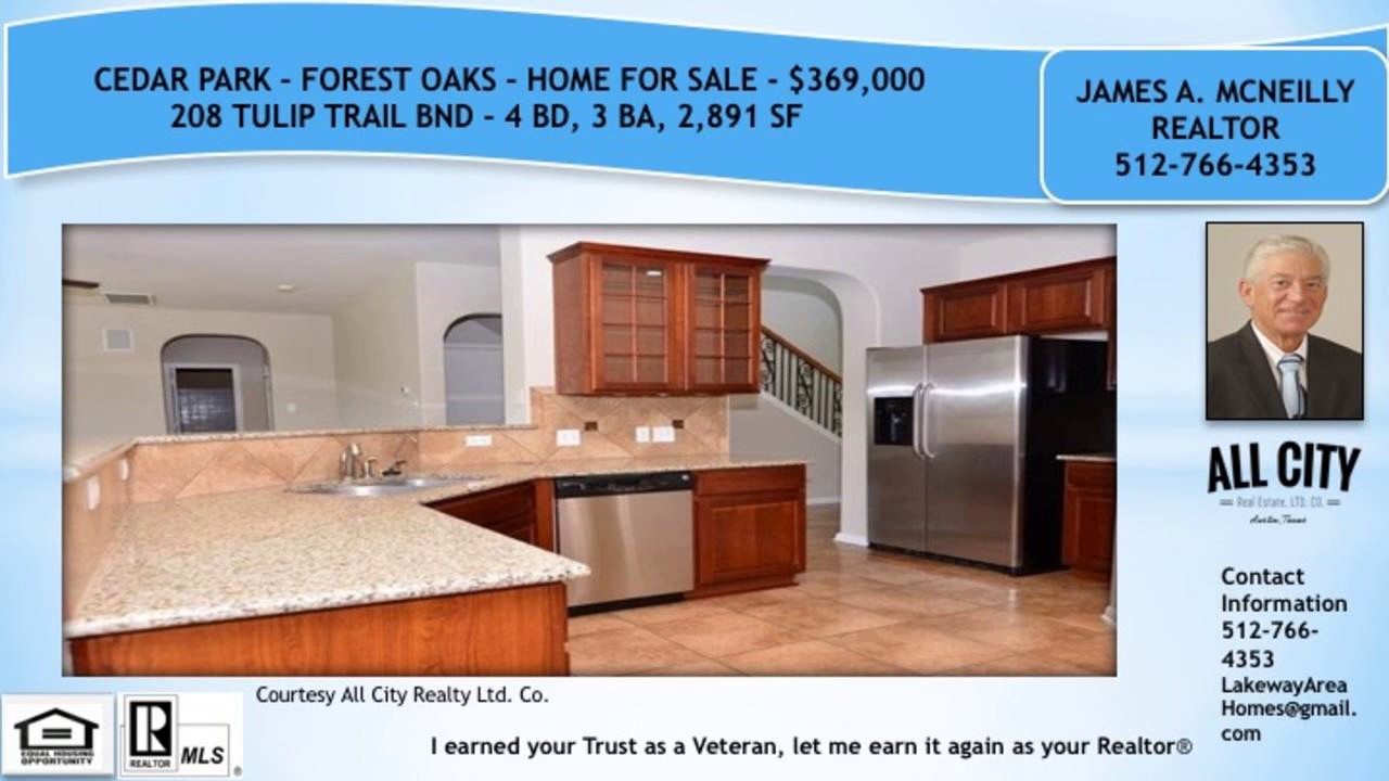 208 Tulip Trail Forest Oaks, Cedar Park, Tx Real Estate & Home for Sale