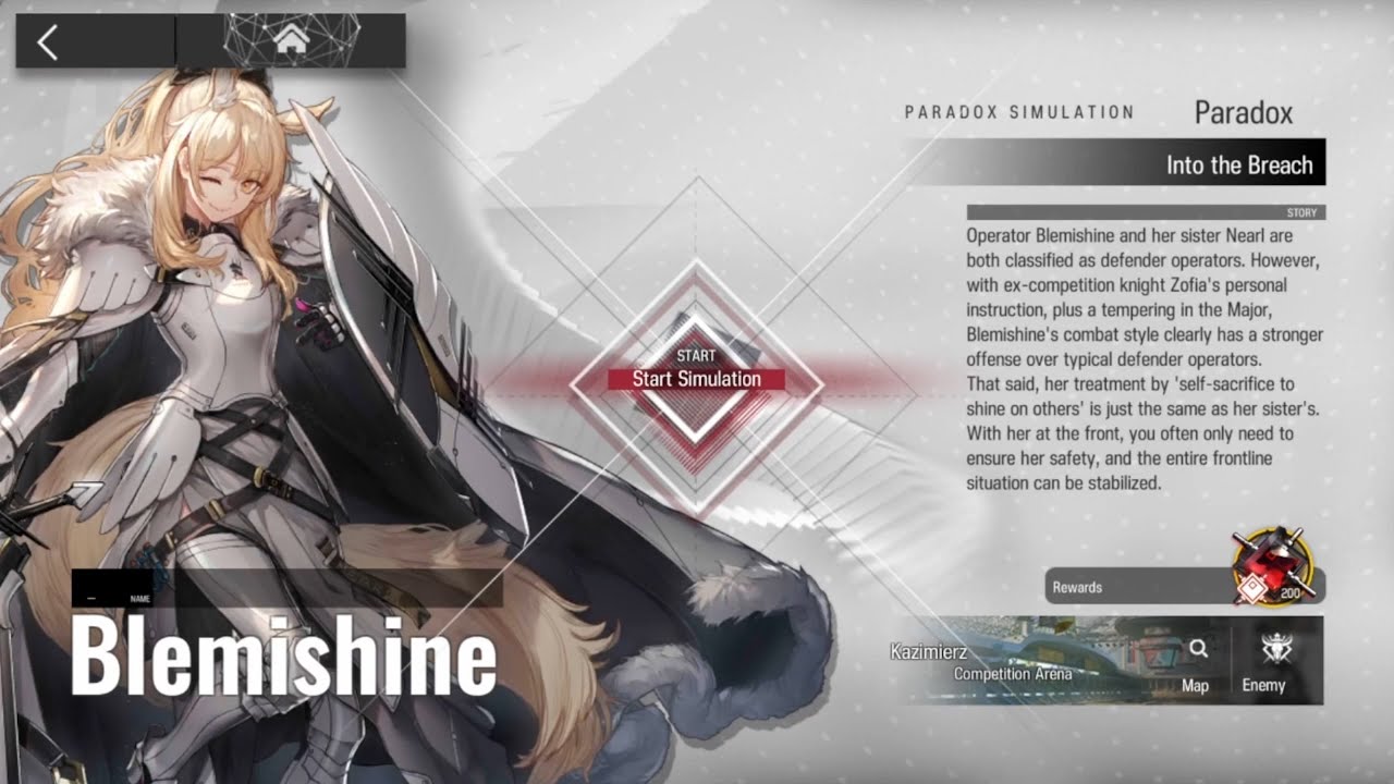 Blemishine Paradox Simulation | Arknights