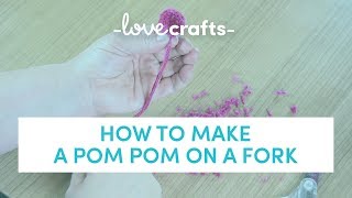How to Make | Mini Pom Pom Using a Fork