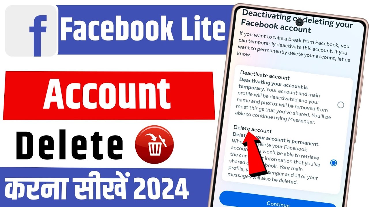 facebook lite account delete kaise kare | how to delete facebook lite account permanently