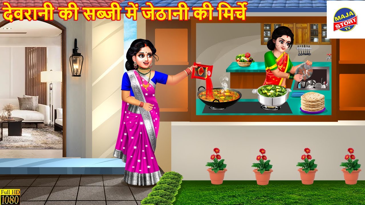देवरानी की सब्जी में जेठानी की मिर्चे | Devrani Jethani | Hindi Kahani | Moral Stories | Cartoon