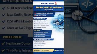Senior Backend Engineer at Hyderabad. #dataengineer #datalakehouse #ai