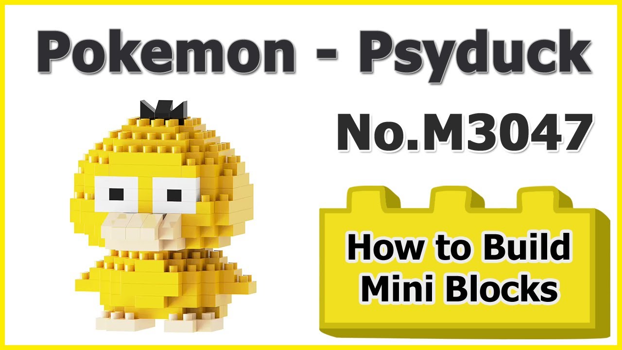 How to Build Blocks Pokemon Psyduck M3047 Instructions Specifications
