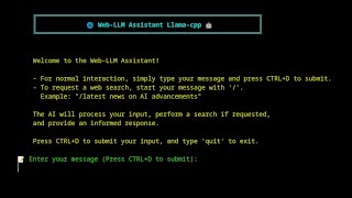 Web LLM Demonstration