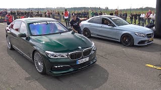 Alpina BMW B7 BiTurbo vs C63S AMG vs Audi RS6 Avant