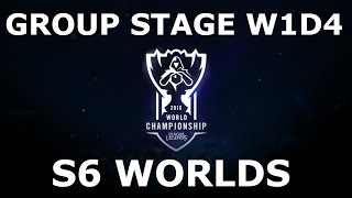 Week 1 Day 4 of S6 LoL eSports World Championship 2016 Group Stage! Full Day All Games #Worlds 2016