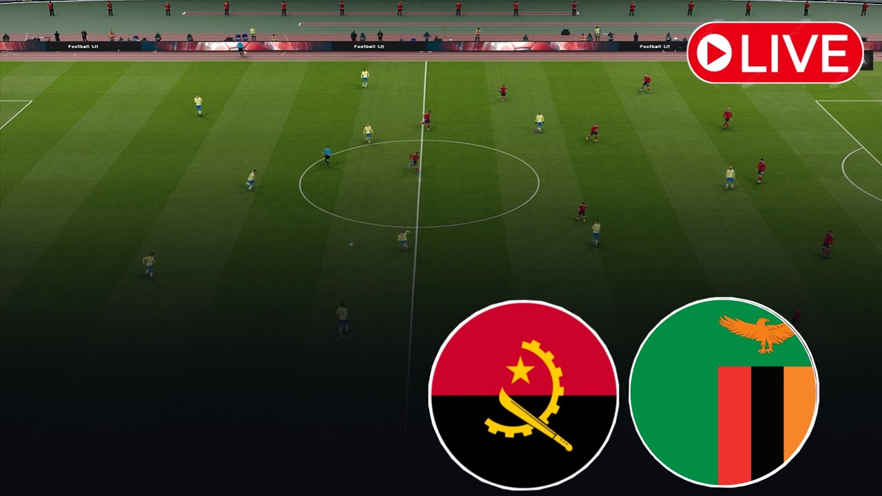 LIVE: Angola vs Zambia | International Friendly Football Match 2025 | Watch efootball Gameplay