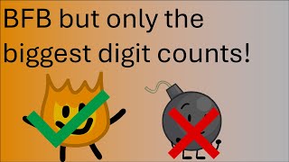 BFB but only the biggest digit counts!