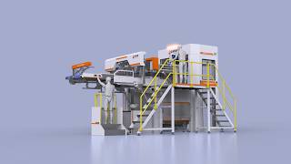 pre-feeder for Flatbed die-cutting machine, factory trial run before delivery.