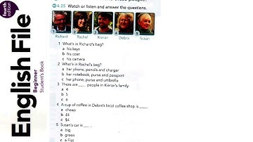 English File beginner 4th edition SB_4.25