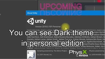 FREE || Unity 3D Dark Theme For Personal Edition