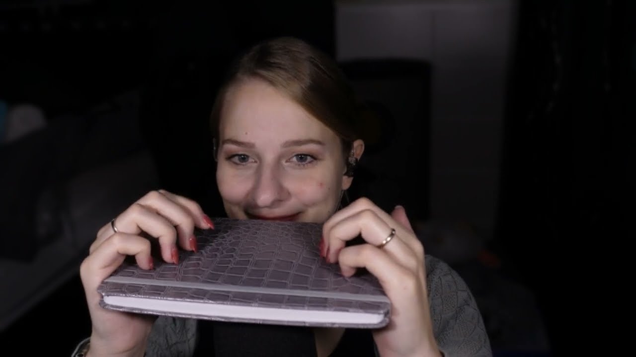 ASMR { notebooks } scratching, tapping
