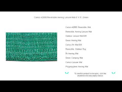Camco 42880 Reversible Awning Leisure Mat-6' X 9', Green by Amazing Product Review Videos