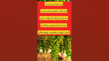 سورة الفاتحة (7 مرات) 📖✨ بِسْمِ اللَّهِ الرَّحْمَٰنِ الرَّحِيمِ الْحَمْدُ لِلَّهِ رَبِّ . #قران_كريم