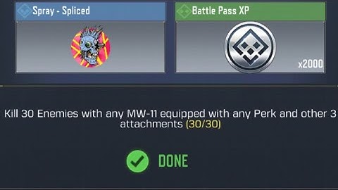 Call Of Duty Mobile Kill 30 Enemies with any MW-11 equipped with any Perk and other 3 attachments