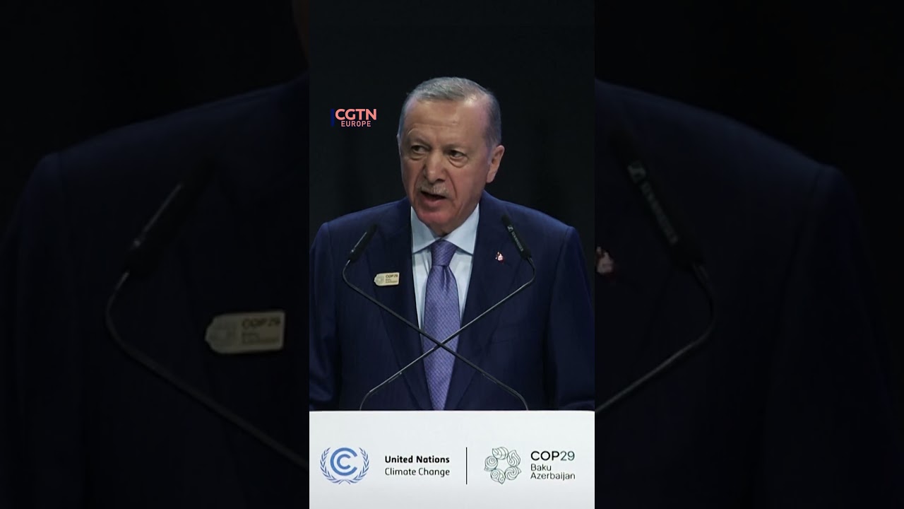 Israel causing environmental catastrophe in Gaza: ErdoganAt the COP29 summit.
