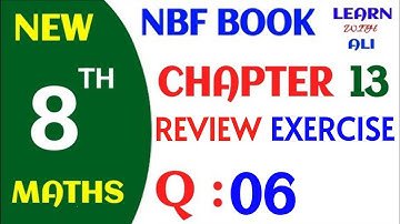 class 8 math review exercise 13 q 6 | class 8 math nbf review exercise 13 question 6