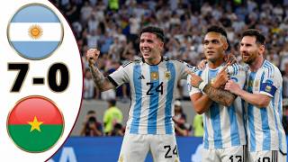 Argentina vs Burkina Faso 7-0 Highlights & All Goals International Friendly
