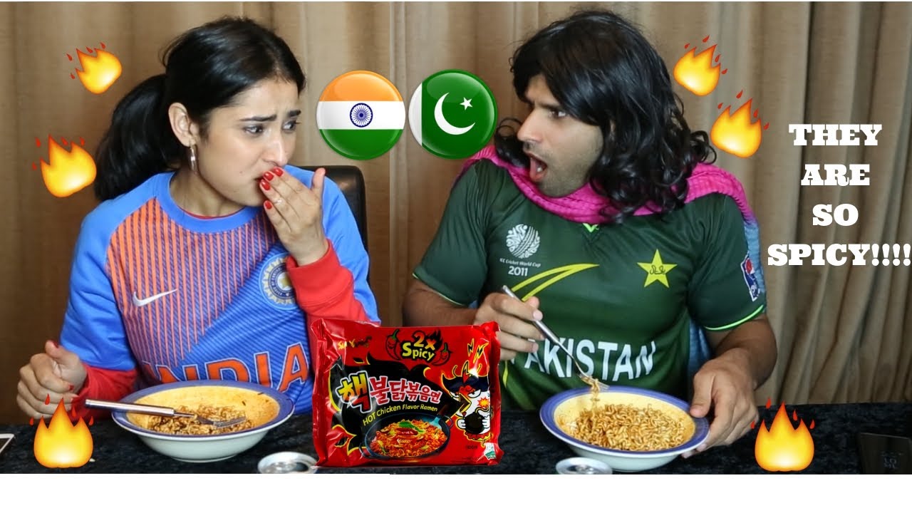 Spicy Noodles Challenge India Vs Pakistan Ft Nasreen Youtube