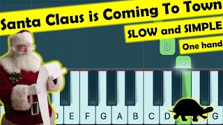 santa claus is coming to town - piano tutorial - slow easy