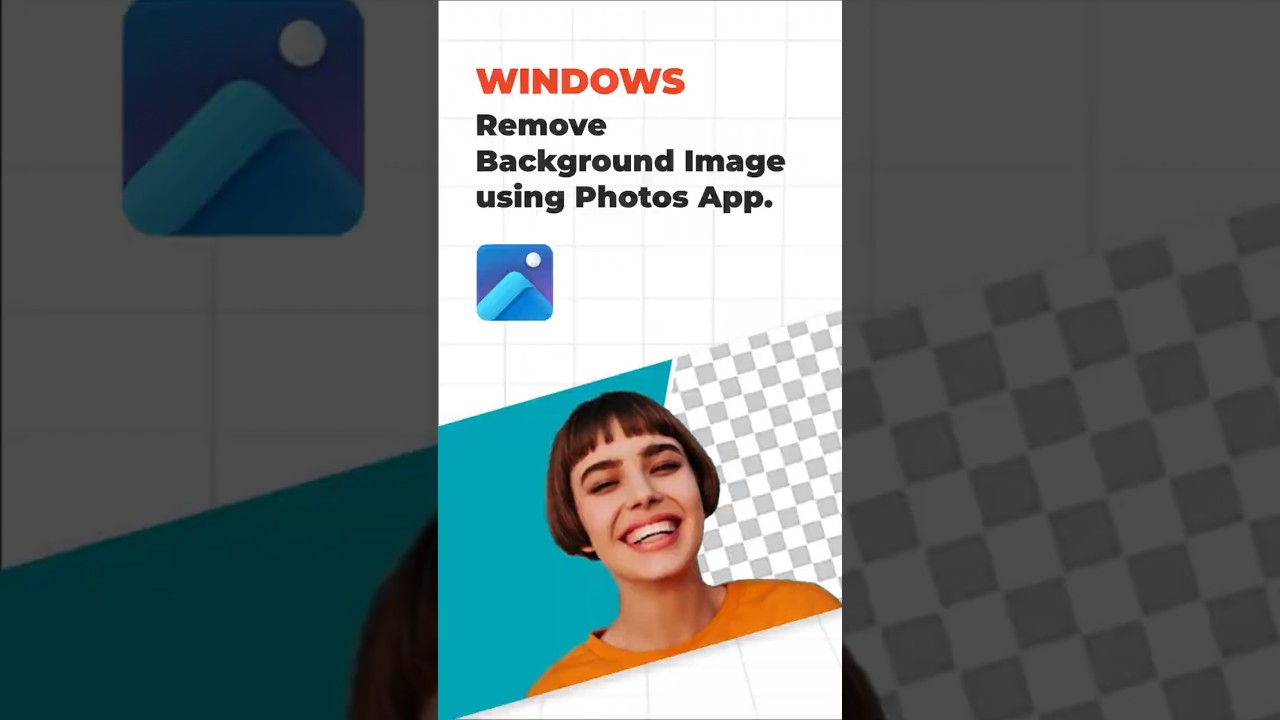 Remove background using Windows photos app 