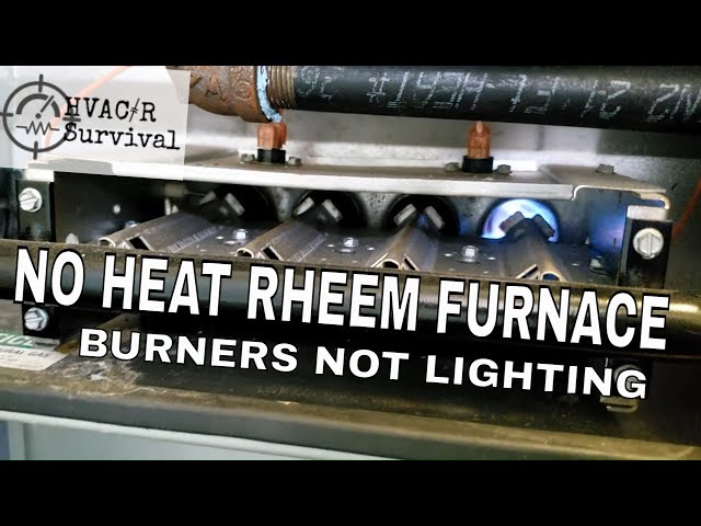 NO HEAT RHEEM GAS FURNACE BURNERS NOT LIGHTING **For properly trained HVAC  professionals only** - YouTube