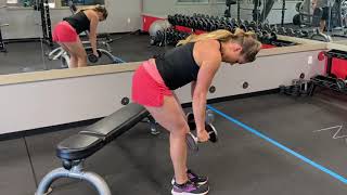 Dumbbell Row to Tricep Kickback
