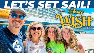 Our FIRST TIME on the Disney Wish Lets Explore the Ship & Set Sail on a Disney Cruise Vlog 1