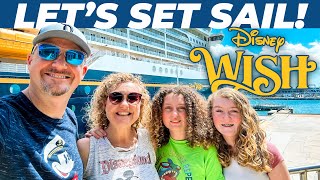 Our FIRST TIME on the Disney Wish! Let's Explore the Ship & Set Sail on a Disney Cruise! Day 1