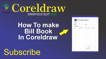 How To Design Bill Book In CorelDraw | CorelDraw Tutorials