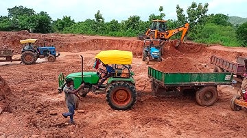 JCB 3dx machine loading mud at Tractors || Tractor video || sssagritech