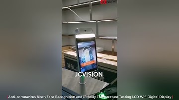 JCVISION Anti-coronavirus 8inch Face Recognition and IR Body Temperature Testing Display