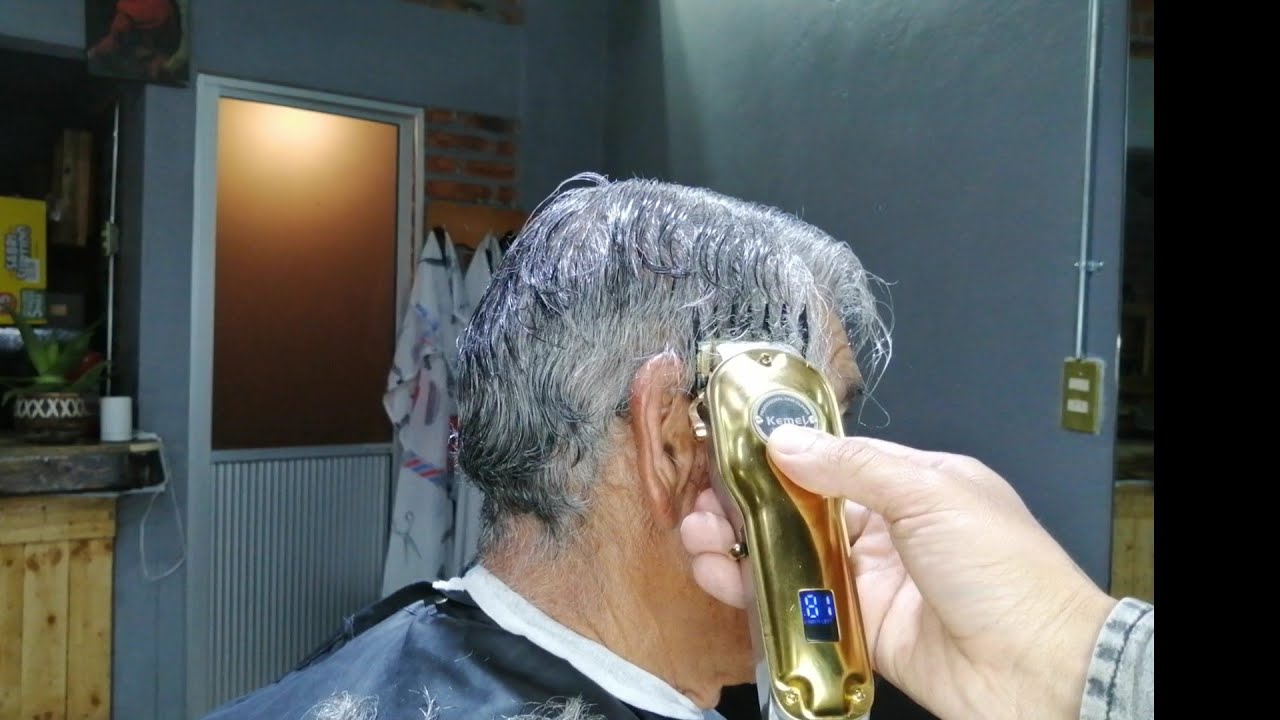 Técnica facil para hacer un corte DE PELO CLÁSICO a hombre mayor paso a paso para PRINCIPIANTES