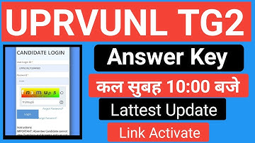 Uprvunl Tg2 Answer Key 2022 Update||Uprvunl Tg2 Answer Key कब तक आएगी||Uprvunl Tg2 Answer Key 2022