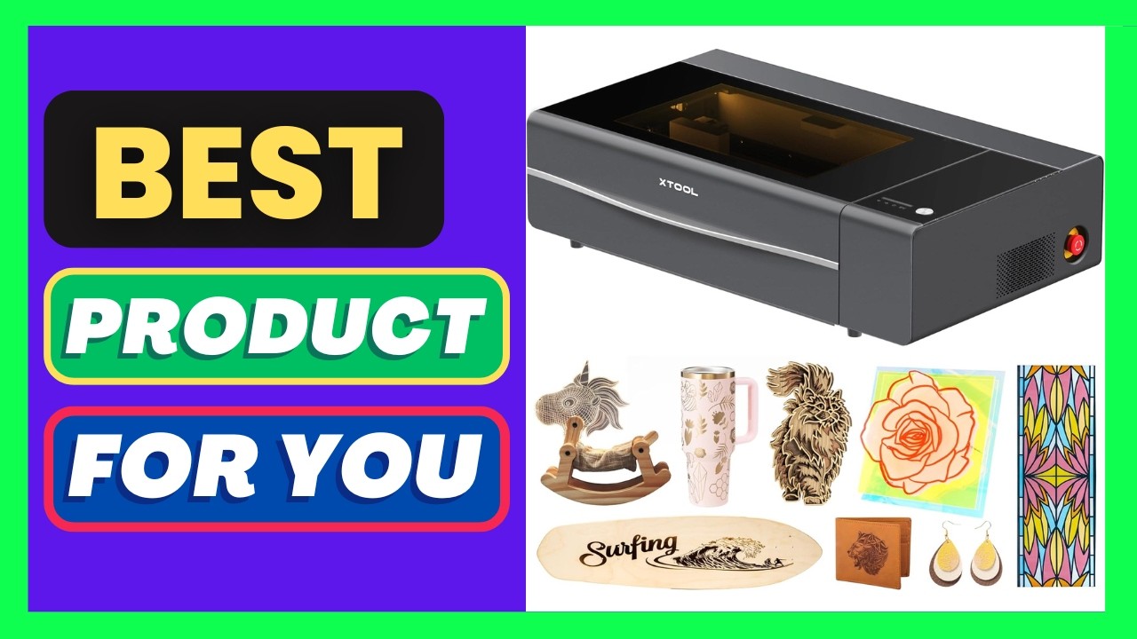 xTool P2S 55W CO2 Laser Cutter, Smart Desktop CO2 Laser Engraver and