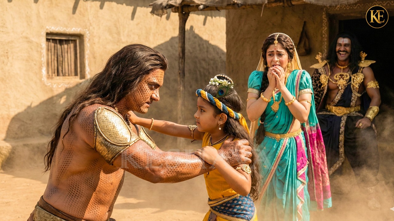 राक्षस से बाल कान्हा को लड़ाई करता देख मैया चिल्ला उठी || Yashomati Maiyaa Ke Nandlala