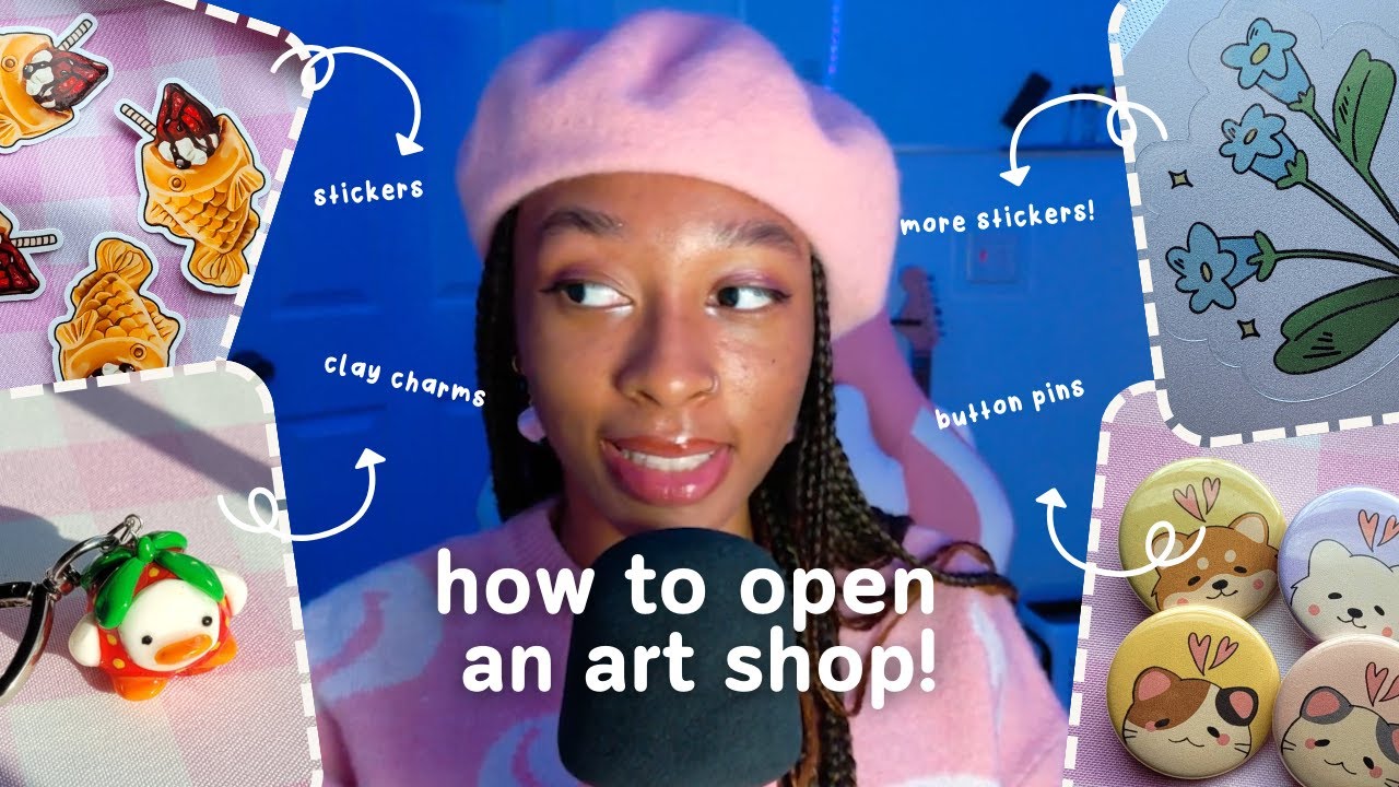exactly how to open an art shop from scratch ♥ products, branding, website, shipping, marketing