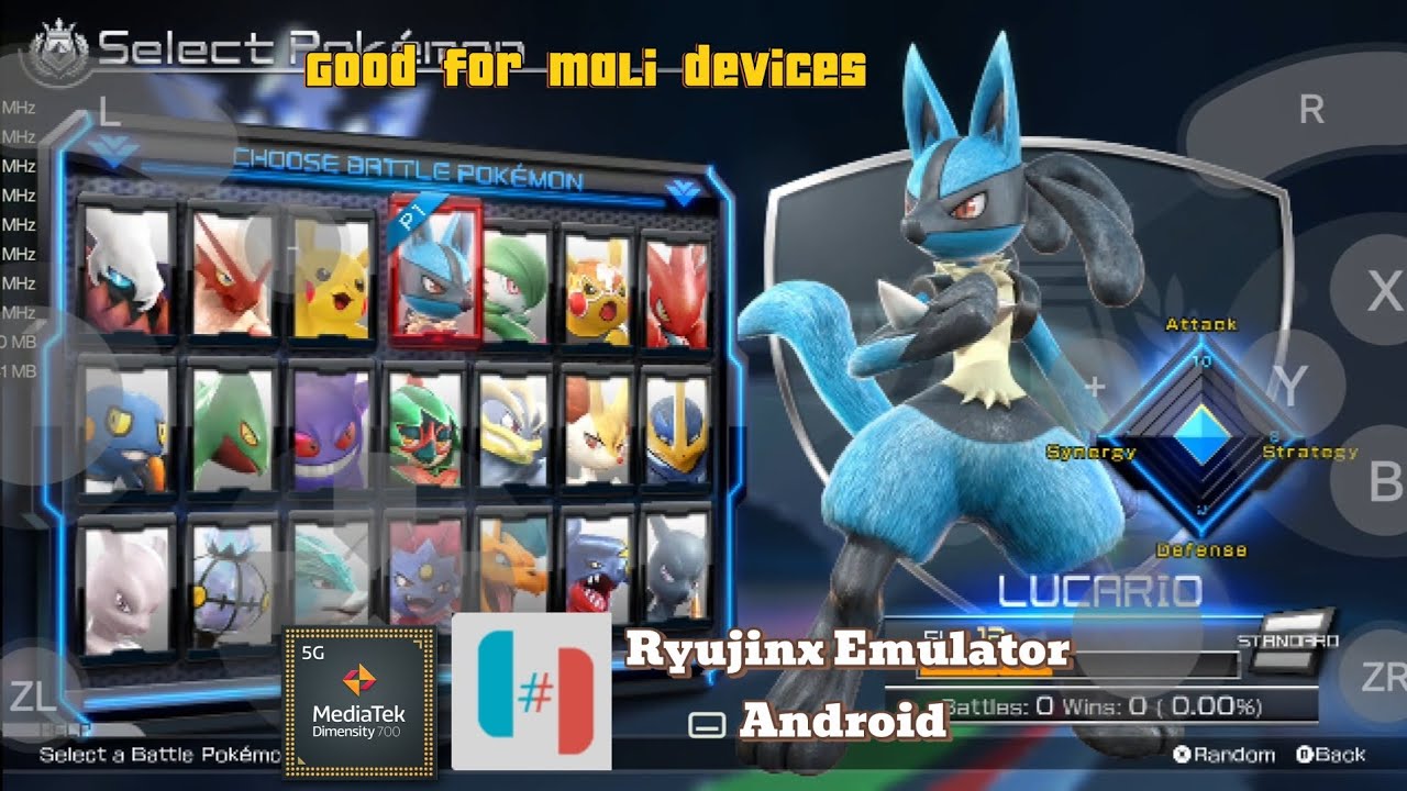 Pokken tournament DX RYUJINX EMULATOR Android MediaTek Dimensity 700