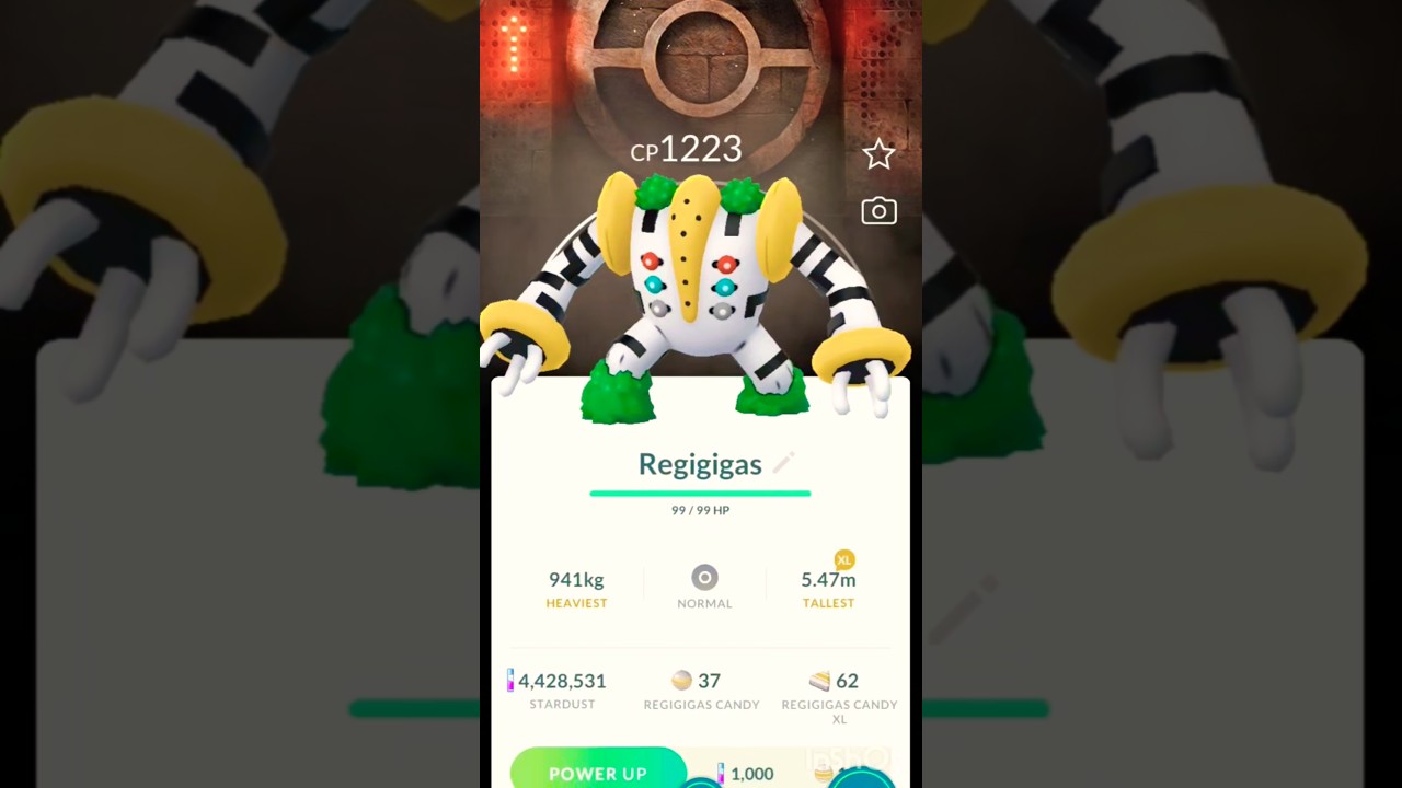 I GOT special background Regigigas 