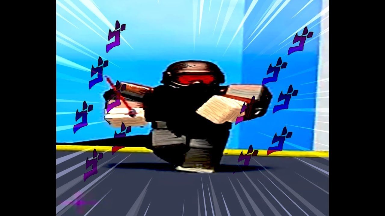 Roblox Arsenal Gameplay But With Jojo S Soundtrack Youtube - we almost got a jojo hat on roblox but roblox denied it