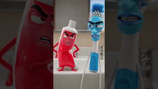 random dialogue between toothpaste and toothbrush. #shorts